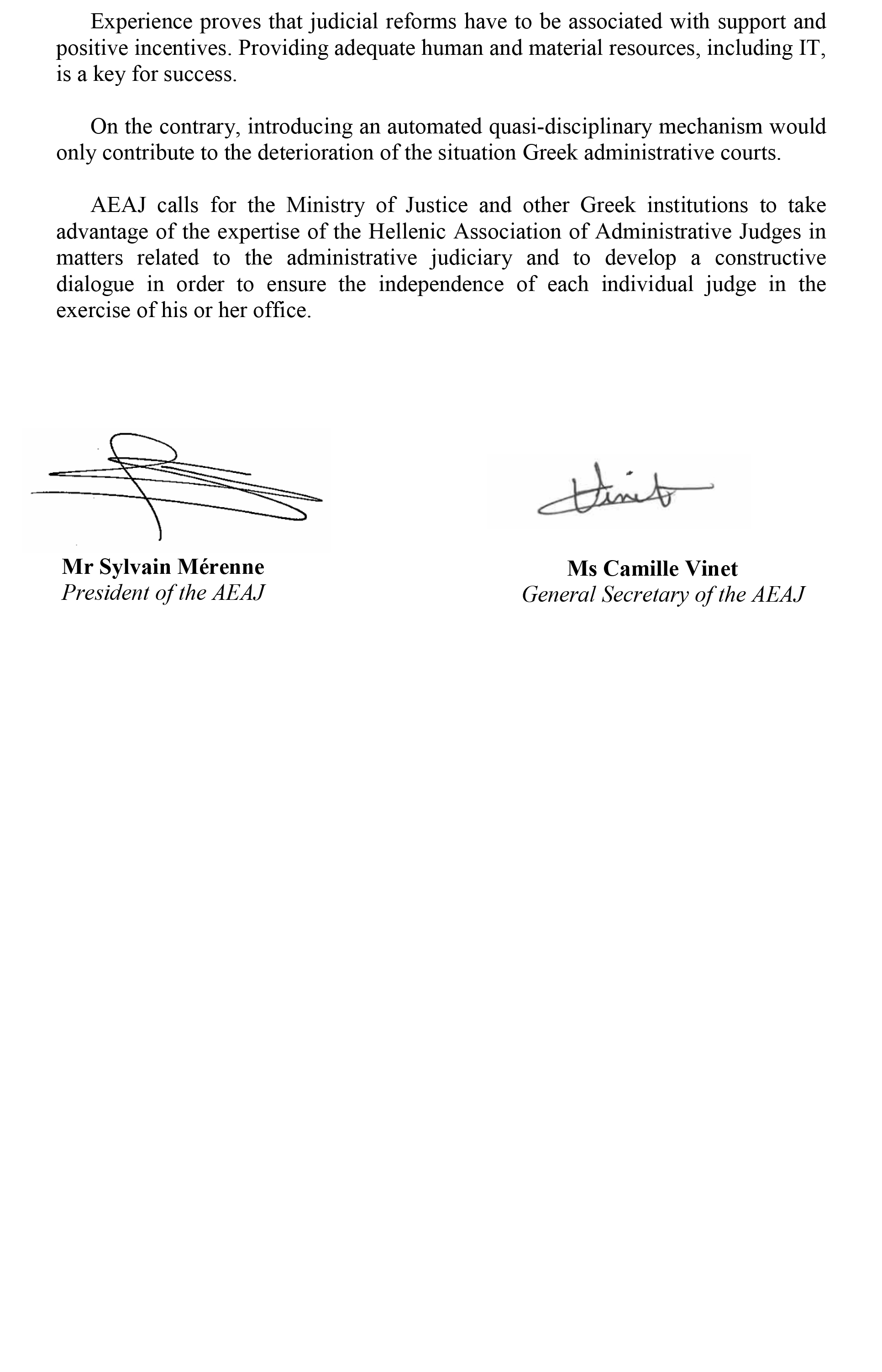 2025 06 AEAJ Statement on Greece 2